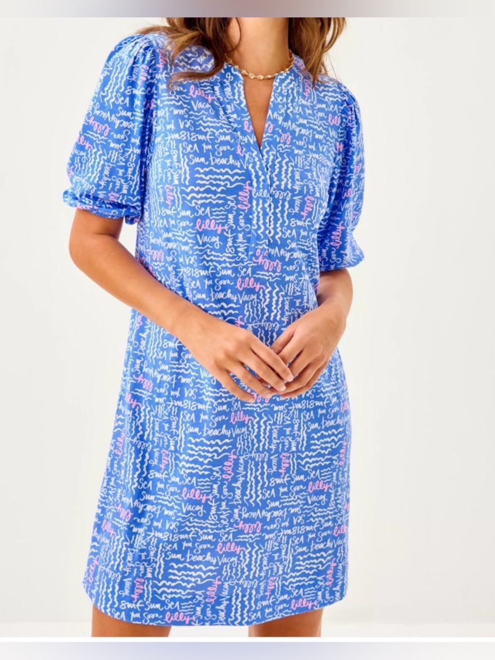 NWT Lilly Pulitzer COLSON DRESS SEACRETS Size Large Cotton